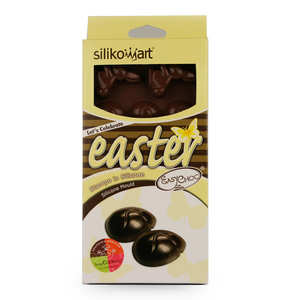 Silikomart - Moule silicone EasyChoc sp&eacute;cial chocolat - Oeufs, lapins, canards