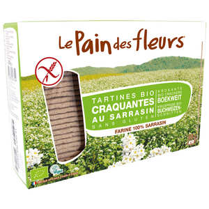 Le pain des fleurs - Tartines craquantes au sarrasin bio - sans gluten Le pain des fleurs - Tartines craquantes au sarrasin bio - sans gluten