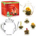 Creano - Organic - Teapot and Abloom tea flowers gift set