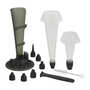 Mastrad - Set poche &agrave; douille en silicone avec support et 6 douilles