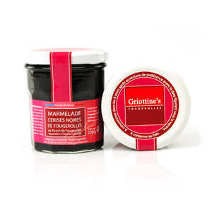 Grandes Distilleries Peureux - Marmelade - Cerises noires de Fougerolles (au Kirsch de Fougerolles) AOC Grandes Distilleries Peureux - Marmelade - Cerises noires de Fougerolles (au Kirsch de Fougerolles) AOC