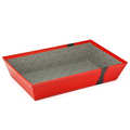Corbeille rectangle coloris rouges/rayures Corbeille rectangle coloris rouges/rayures