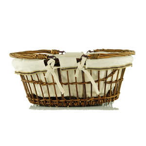 Large basket with natural lining