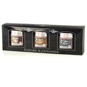 Terre Exotique - Coffret de Fleurs &agrave; cuisiner Romance - Rose, Jasmin, Bleuet