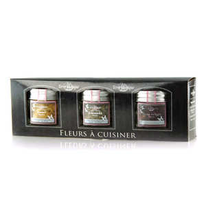 Terre Exotique - Coffret de Fleurs à cuisiner Fragrance- Souci, Lavande, Rose rouge Terre Exotique - Coffret de Fleurs à cuisiner Fragrance- Souci, Lavande, Rose rouge