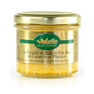 Valette - Bloc de foie gras de canard aux piquillos Valette - Bloc de foie gras de canard aux piquillos
