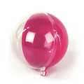 Clear and pink plastic ball favour box - Diam&egrave;tre 8 cm