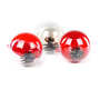 Clear and cherry plastic ball favour box - Diam&egrave;tre 8 cm