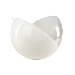 Clear and white plastic ball favour box - Diam&egrave;tre 29cm