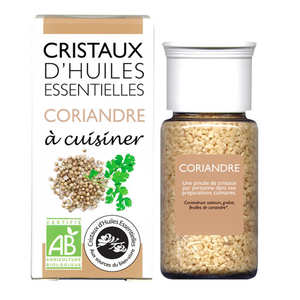 Florisens - Coriandre - Cristaux d'huiles essentielles &agrave; cuisiner - Bio