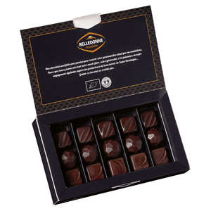 De Belledonne Chocolatier - Ballotin de chocolats bio - assortiment noir et lait 7 saveurs De Belledonne Chocolatier - Ballotin de chocolats bio - assortiment noir et lait 7 saveurs