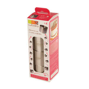 ScrapCooking ® - 4 cercles à mousse inox 6.3 cm ScrapCooking ® - 4 cercles à mousse inox 6.3 cm