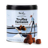 Chocolat Mathez - Truffes fantaisie aux &eacute;clats de caramel au beurre sal&eacute; (bo&icirc;te m&eacute;tal)