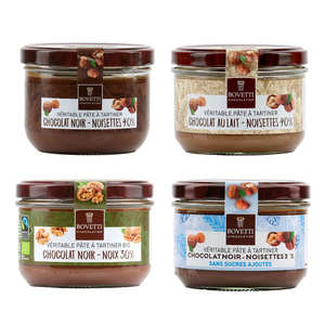 Bovetti chocolats - 3 traditional chocolate spreads + 1 free