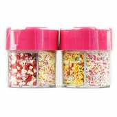 ScrapCooking &reg; - Distributeur de minisucres d&eacute;cor "mini-coeurs, mini-billes et vermicelles" pour g&acirc;teaux et cupcakes