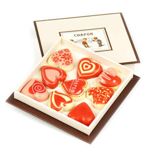 Chapon chocolatier - Coffret 9 coeurs