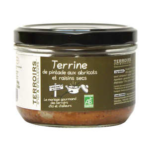 Terroirs d'ici et d'ailleurs - Organic guinea fowl terrine with dried apricots and dried raisins
