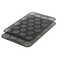 Mastrad - Lot de 2 feuilles de cuisson &agrave; macarons classiques en silicone Mastrad (3.8 cm)