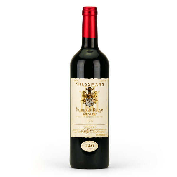 Bordeaux rouge aoc monopole - 2015 - bouteille 75cl