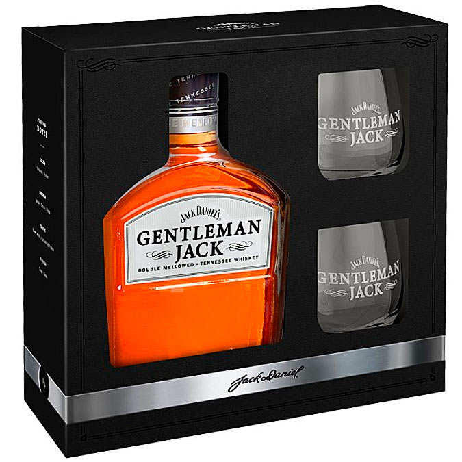Jack Daniel's Gentleman Jack Box Set 2 glasses included 40 Jack