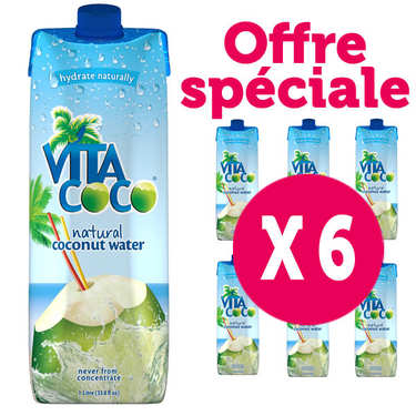Vita coco - 100% pure eau de coco - Le lot de 6 bouteilles 1L Vita coco - 100% pure eau de coco - Le lot de 6 bouteilles 1L