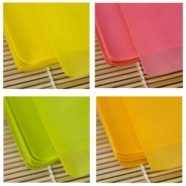 Coloured edible soy paper for maki Soy Crepe