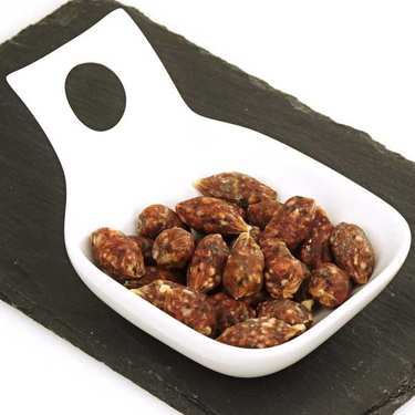 Mini sausages with black olives Mini sausages with black olives
