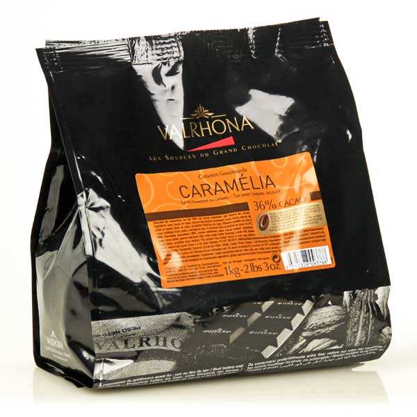 Chocolat caramel de couverture Valrhona en fèves "Caramélia" Valrhona