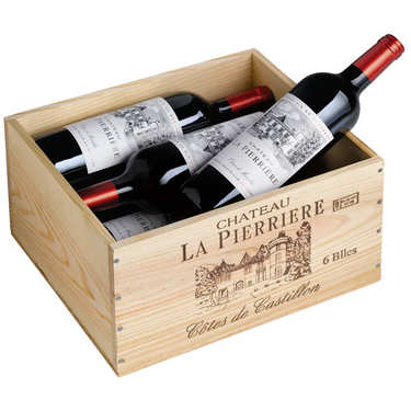 Château la Pierrière - wooden box of 6 bottles Château la Pierrière - wooden box of 6 bottles