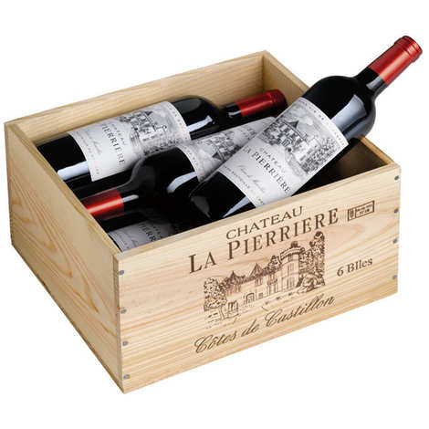 Château la Pierrière - wooden box of 6 bottles - Château La Pierriere