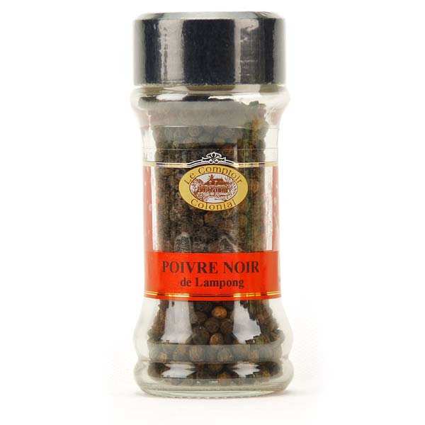 Poivre noir lampong en grains - pot 50g