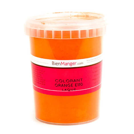 Colorant alimentaire orange E110 - Poudre hydrosoluble