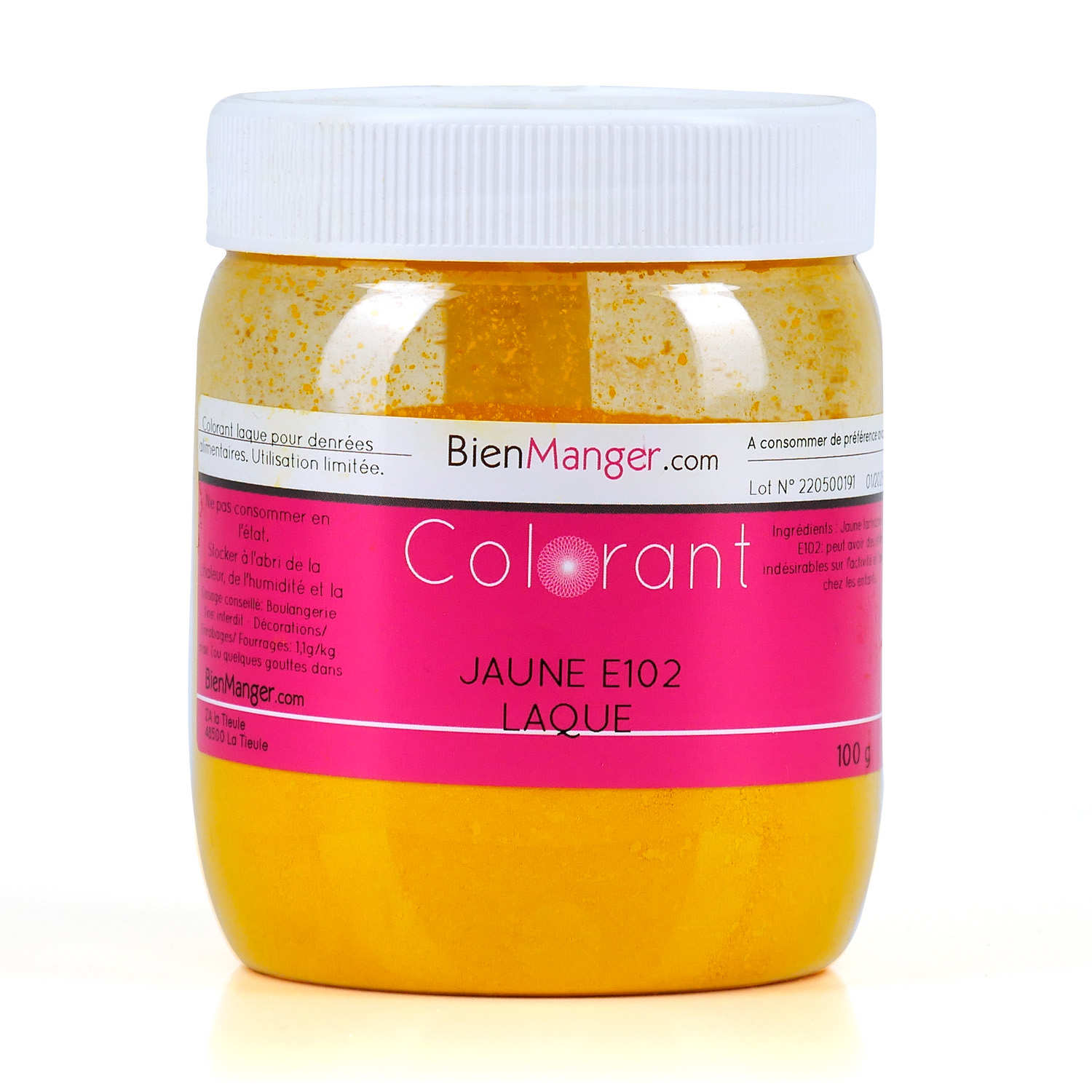 Colorant alimentaire en poudre hydrosoluble jaune citron 10 gr - Le  Comptoir Colonial