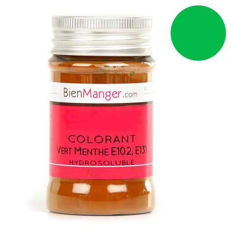 Colorant alimentaire vert-menthe - Poudre hydrosoluble - BienManger Arômes  & Colorants
