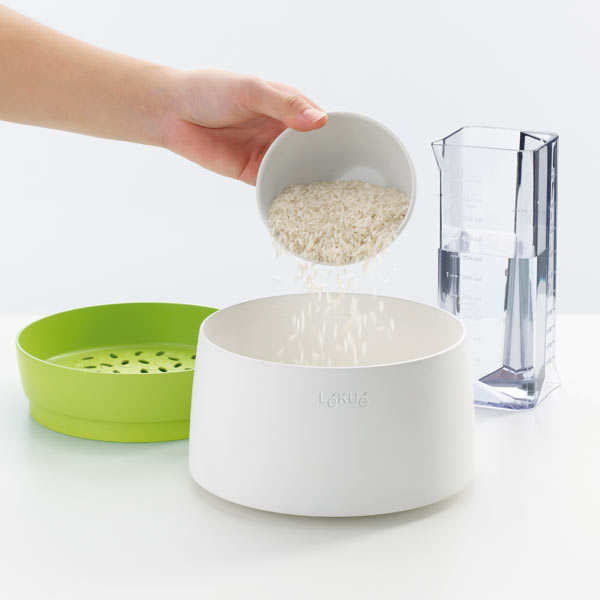 Rice & grain cooker Cuiseur à riz et céréales au microondes Lékué