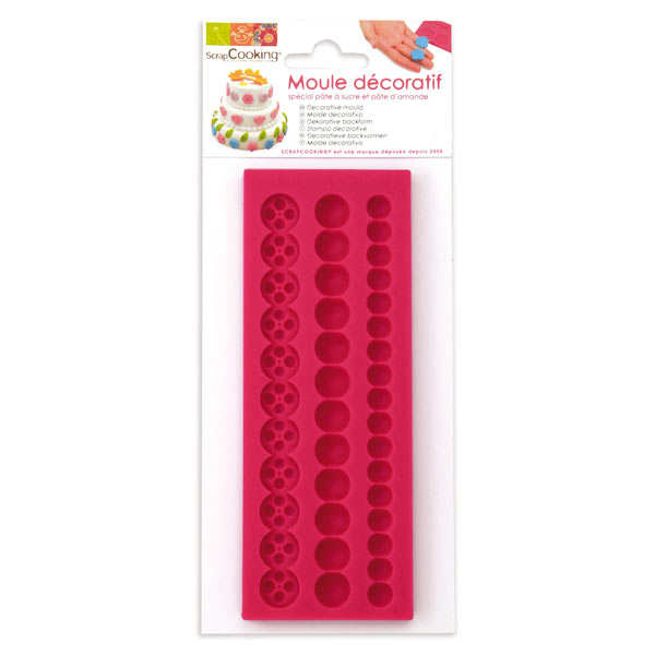 Round pearls mould for icing decorations - ScrapCooking