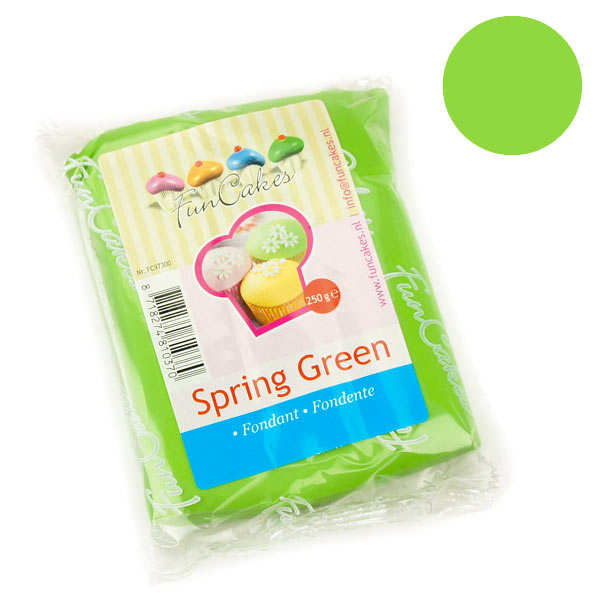 Pâte à sucre verte printemps funcakes - sachet 250g