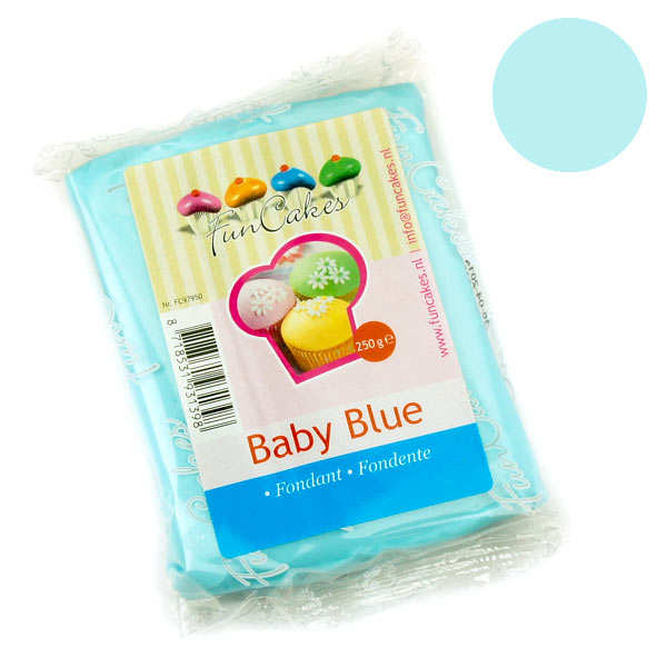 Pâte à sucre bleu pastel funcakes - sachet 250g