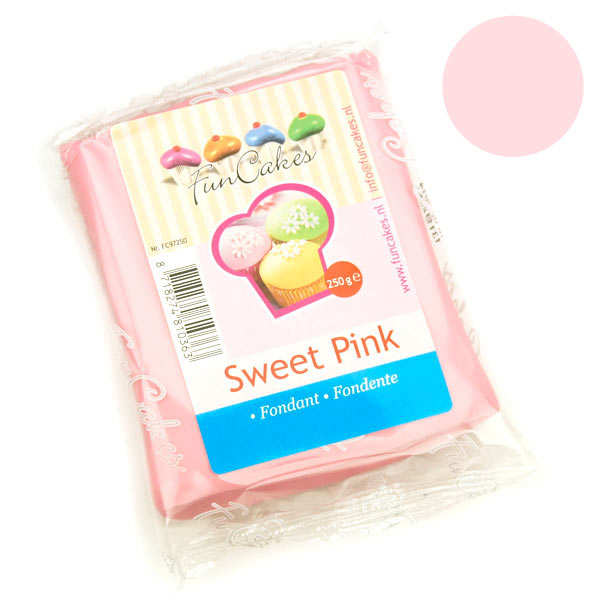 Pâte à sucre rose pastel funcakes - sachet 250g