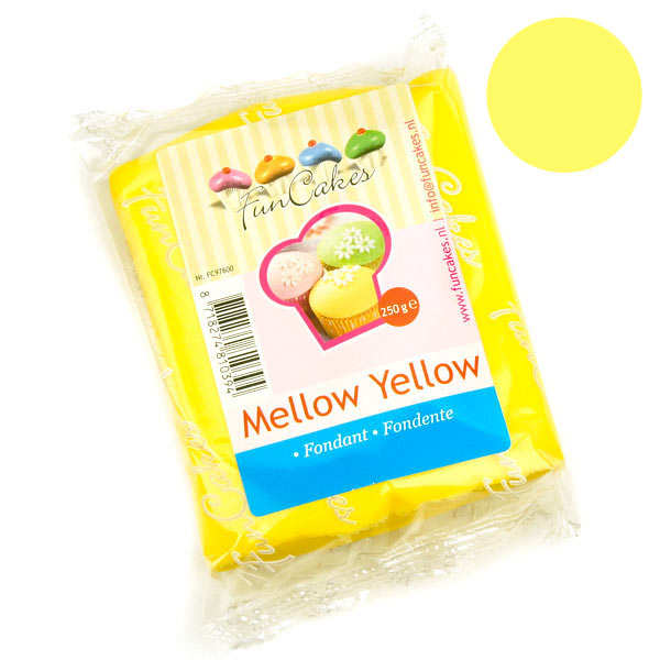 Pâte à sucre jaune funcakes - sachet 250g