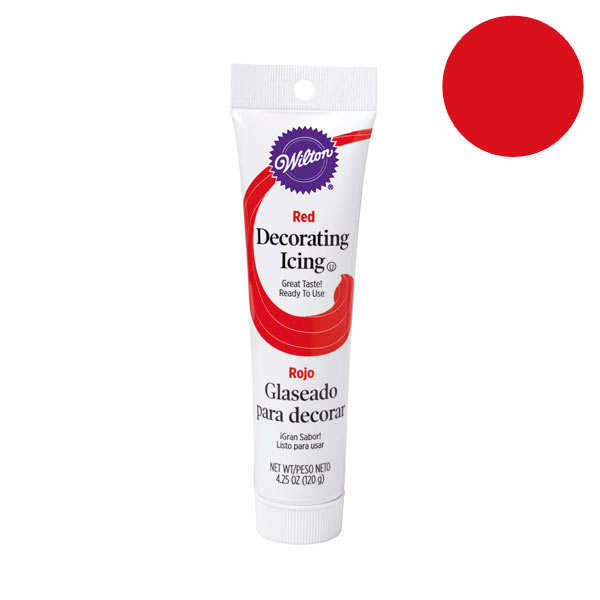 Glaçage rouge prêt à l'emploi - tube 120g
