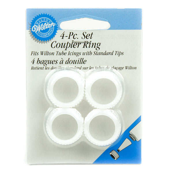 4 coupler rings for Wilton tube icings with standard tips Wilton