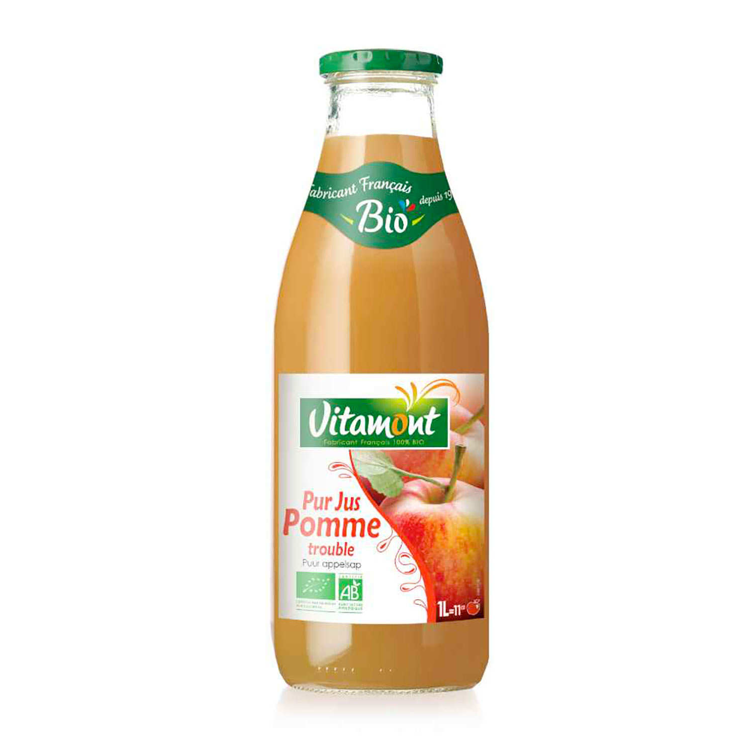 Pure organic unfiltered apple juice Vitamont
