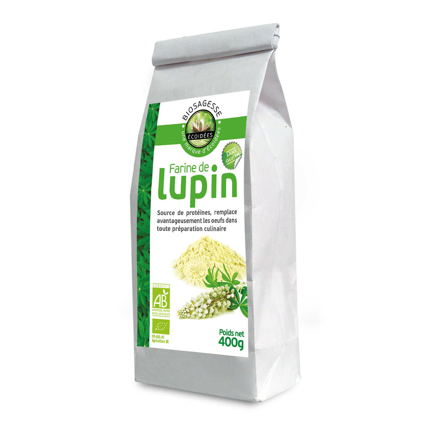 Organic glutenfree lupin flour Biosagesse Ecoidées