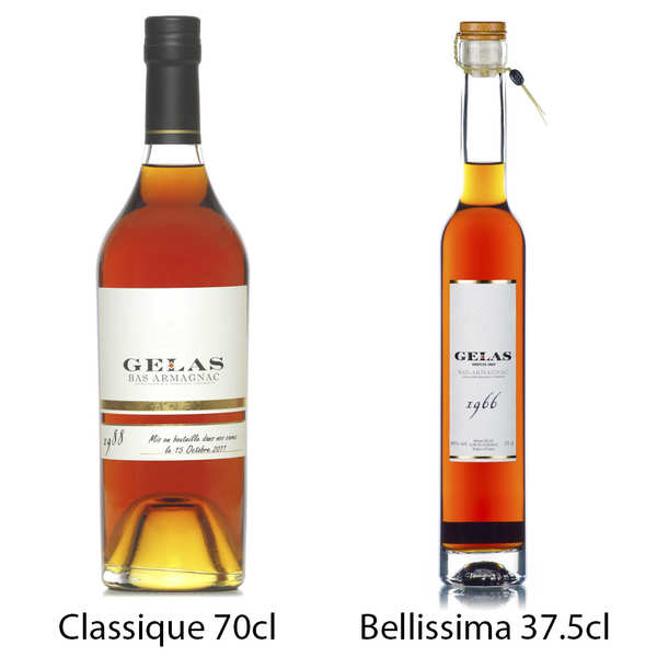 Bas-Armagnac millésimé Gelas - 1960 à 1968 - Maison Gelas
