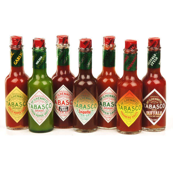 Tabasco McIlhenny co. gift set 7 varieties in large bottles Mc