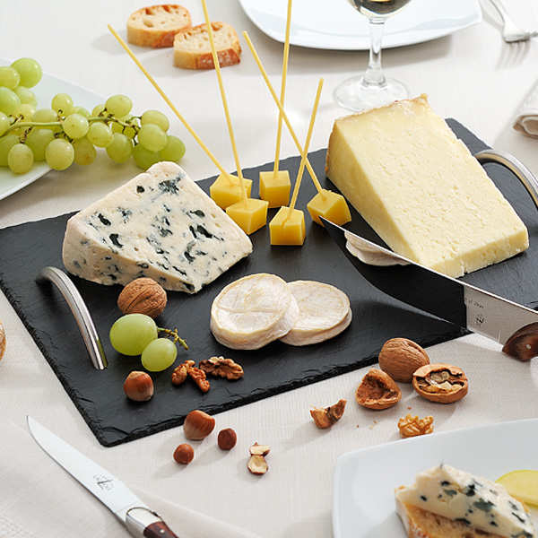 fromage et viande pour la maison Noir le café Planche à fromage en ardoise en pierre solide pour charcuterie 10x10x1cm le restaurant 