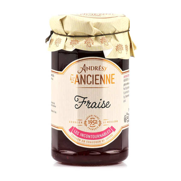 Confiture extra de fraise au sucre de canne Andresy confitures