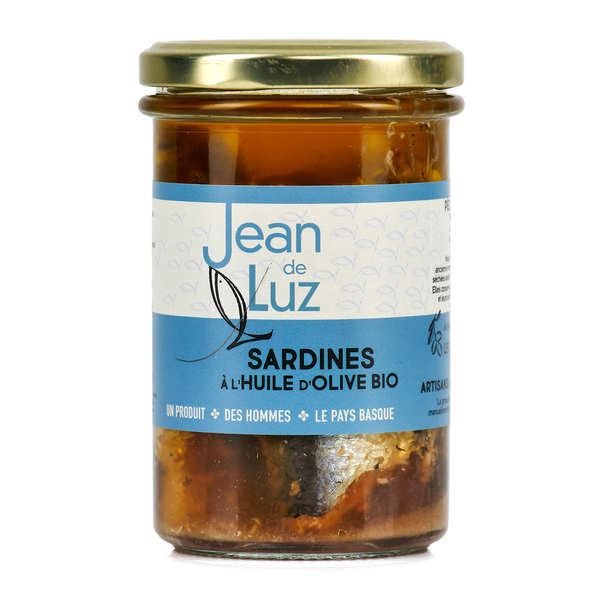 Sardines à l'huile d'olive bio Batteleku Jean de Luz