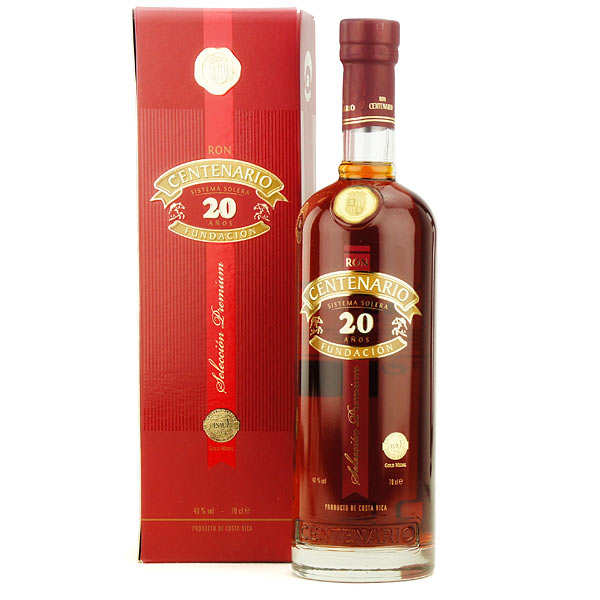 Senorio Rum Centenario rum Premium 20 years old - Costa Rica - 40 % - Centenario